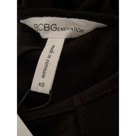 BCBGeneration Party Dress XS Black V-Neck Flutter Sleeve Mini Cocktail NEW NWT - Picture 7 of 9